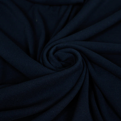 Tissu maille coton côtelé stretch - bleu marine - photo 1/4 | So Tissus