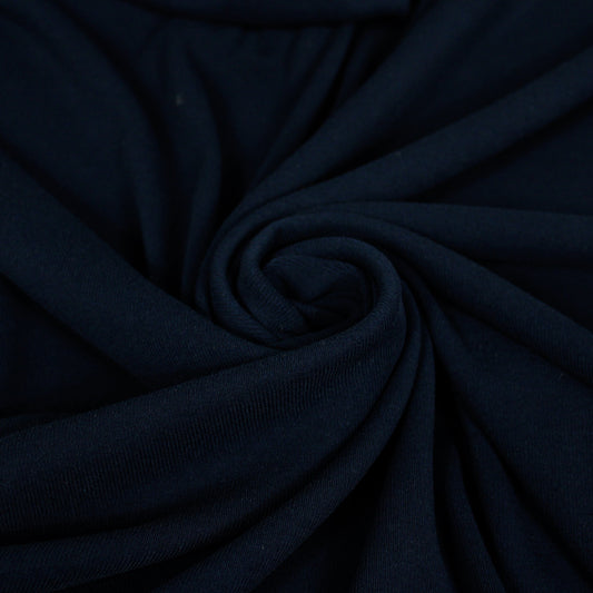 Tissu maille coton côtelé stretch - bleu marine - photo 1/4 | So Tissus