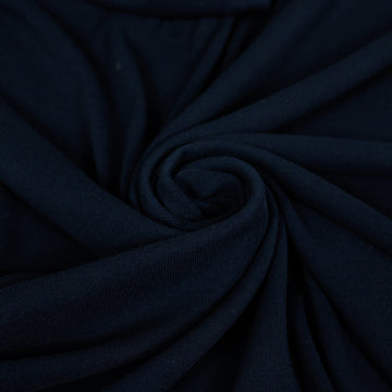 Tissu maille coton côtelé stretch - bleu marine