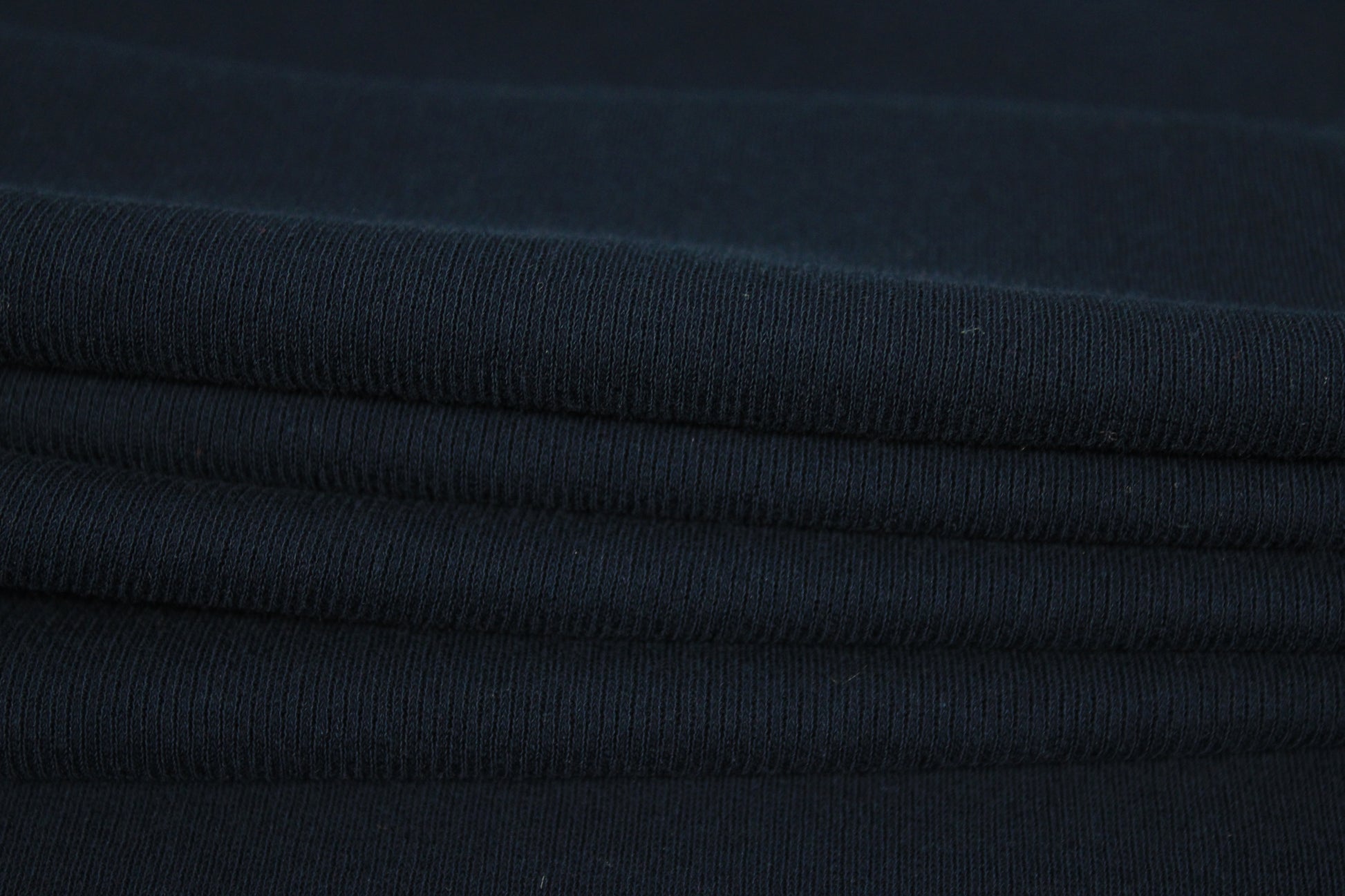 Tissu maille coton côtelé stretch - bleu marine - photo 2/4 | So Tissus