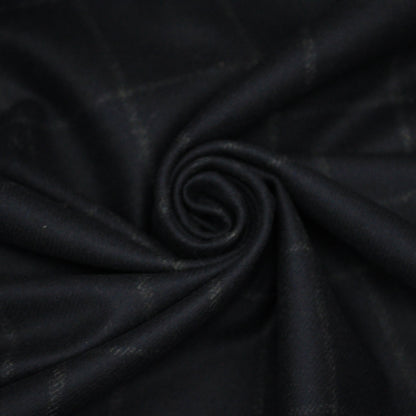 Tissu drap de laine - à carreaux - bleu marine - photo 1/5 | So Tissus