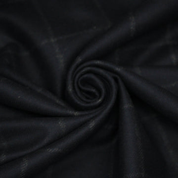 Tissu drap de laine - à carreaux - bleu marine