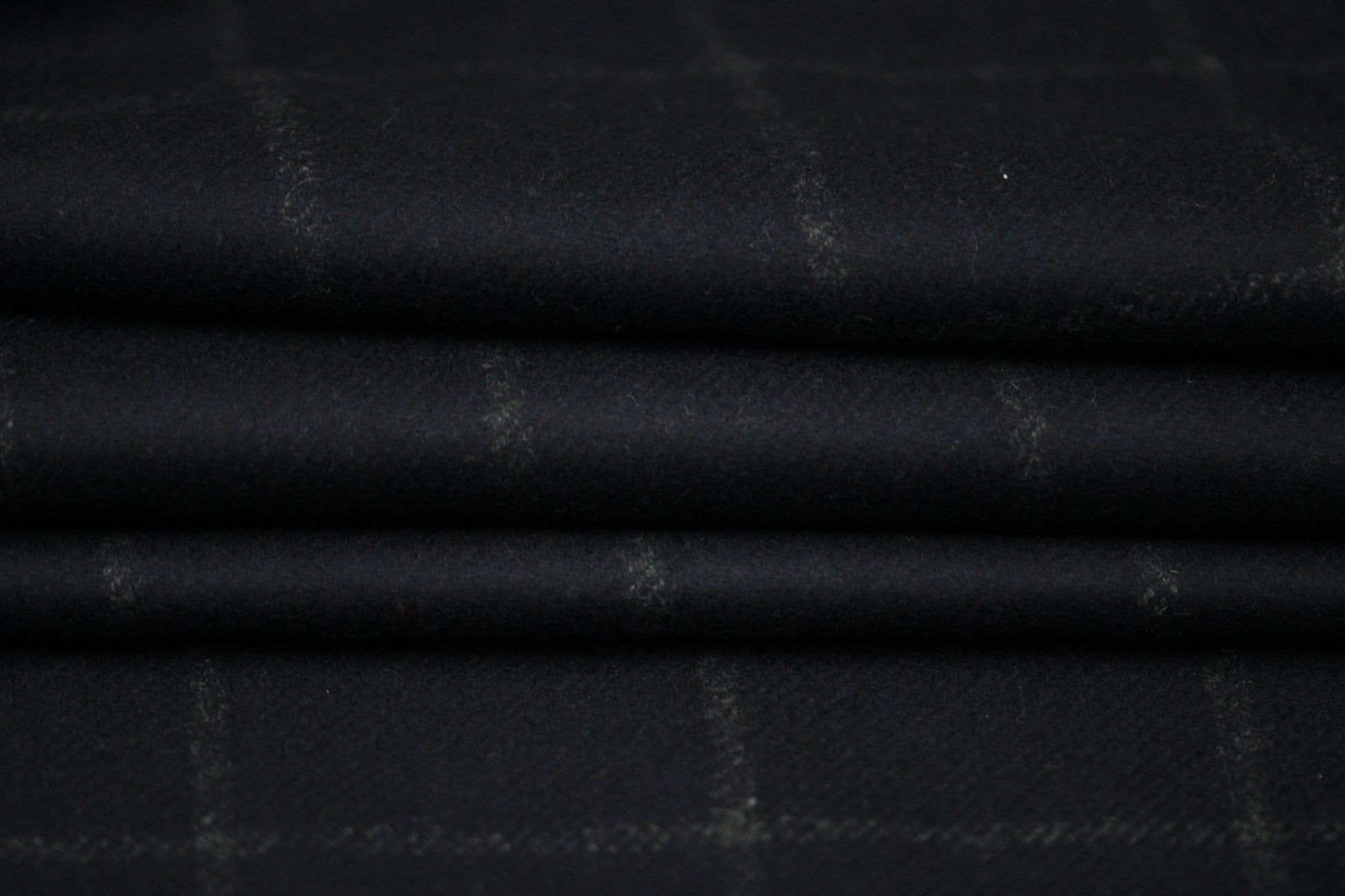 Tissu drap de laine - à carreaux - bleu marine - photo 2/5 | So Tissus