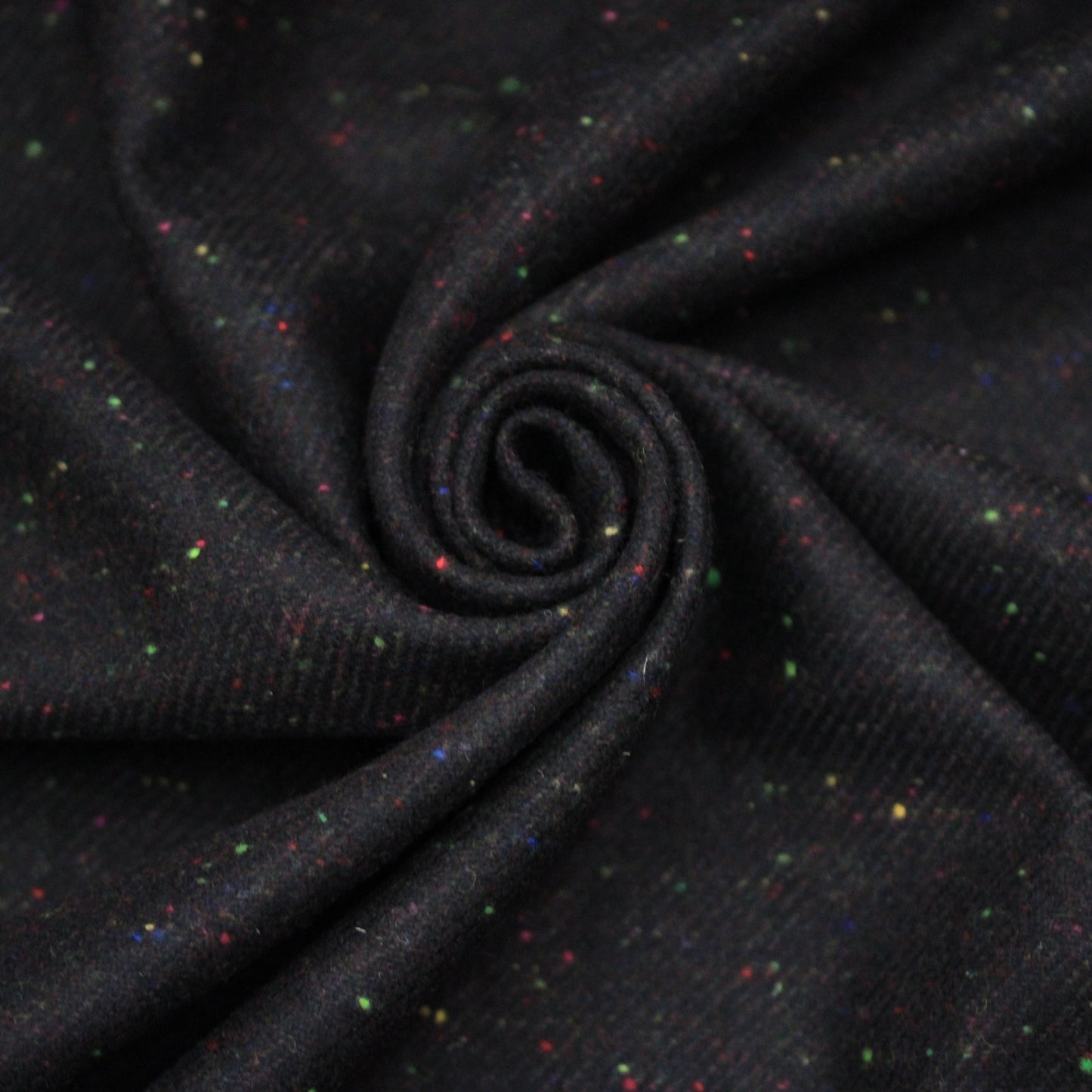 Tissu lainage - moucheté multicolore - ton noir - photo 1/4 | So Tissus
