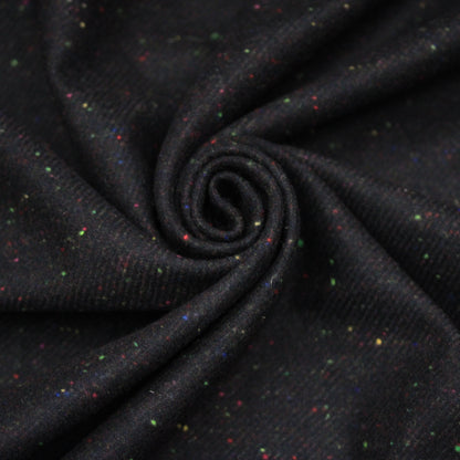 Tissu lainage - moucheté multicolore - ton noir - photo 1/4 | So Tissus
