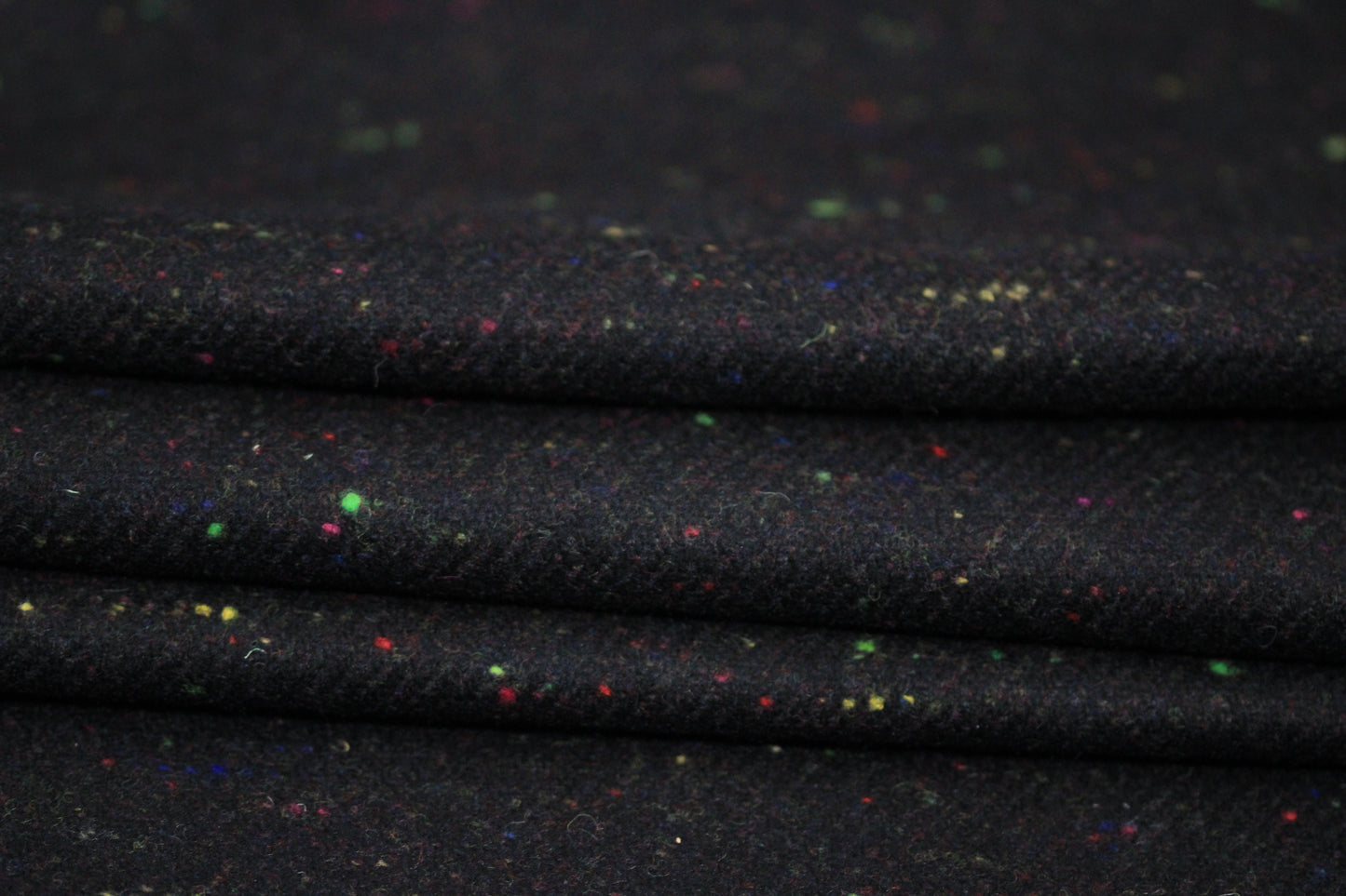 Tissu lainage - moucheté multicolore - ton noir - photo 2/4 | So Tissus