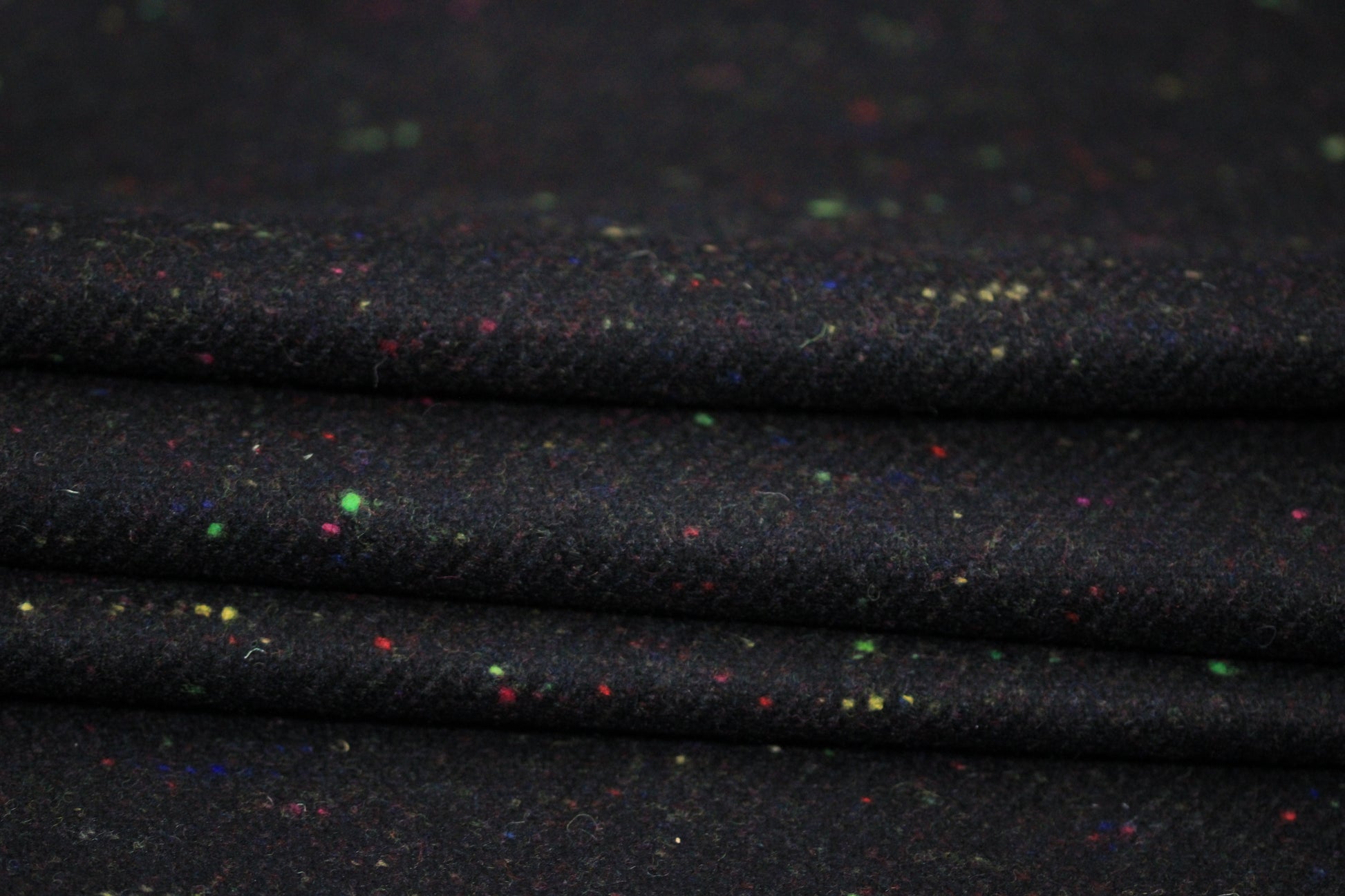 Tissu lainage - moucheté multicolore - ton noir - photo 2/4 | So Tissus