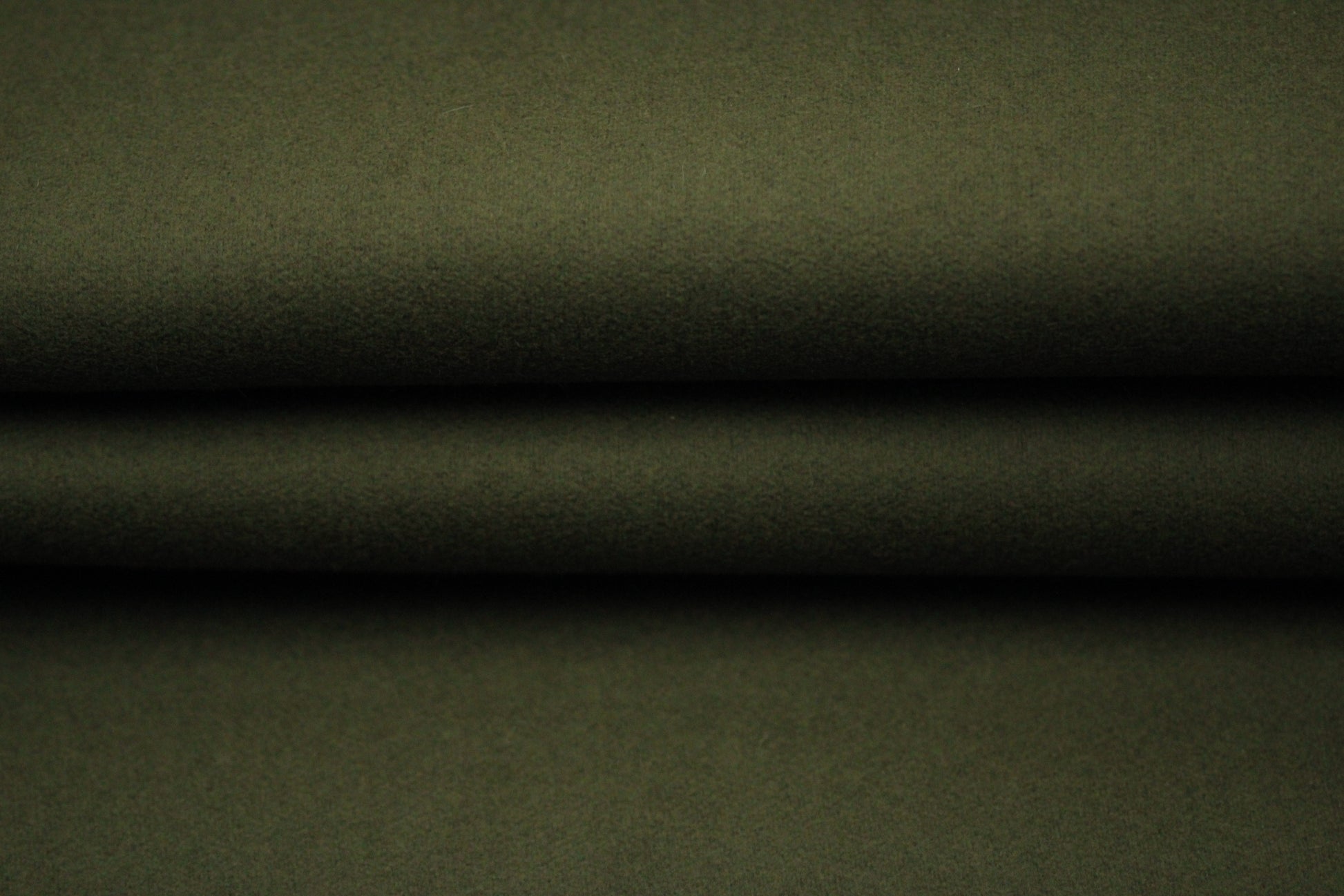 Tissu laine contrecollé - kaki - photo 2/4 | So Tissus