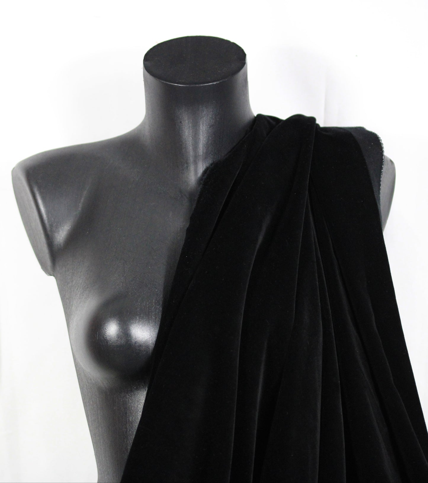 Tissu velours lisse prestige  - noir - photo 4/4 | So Tissus