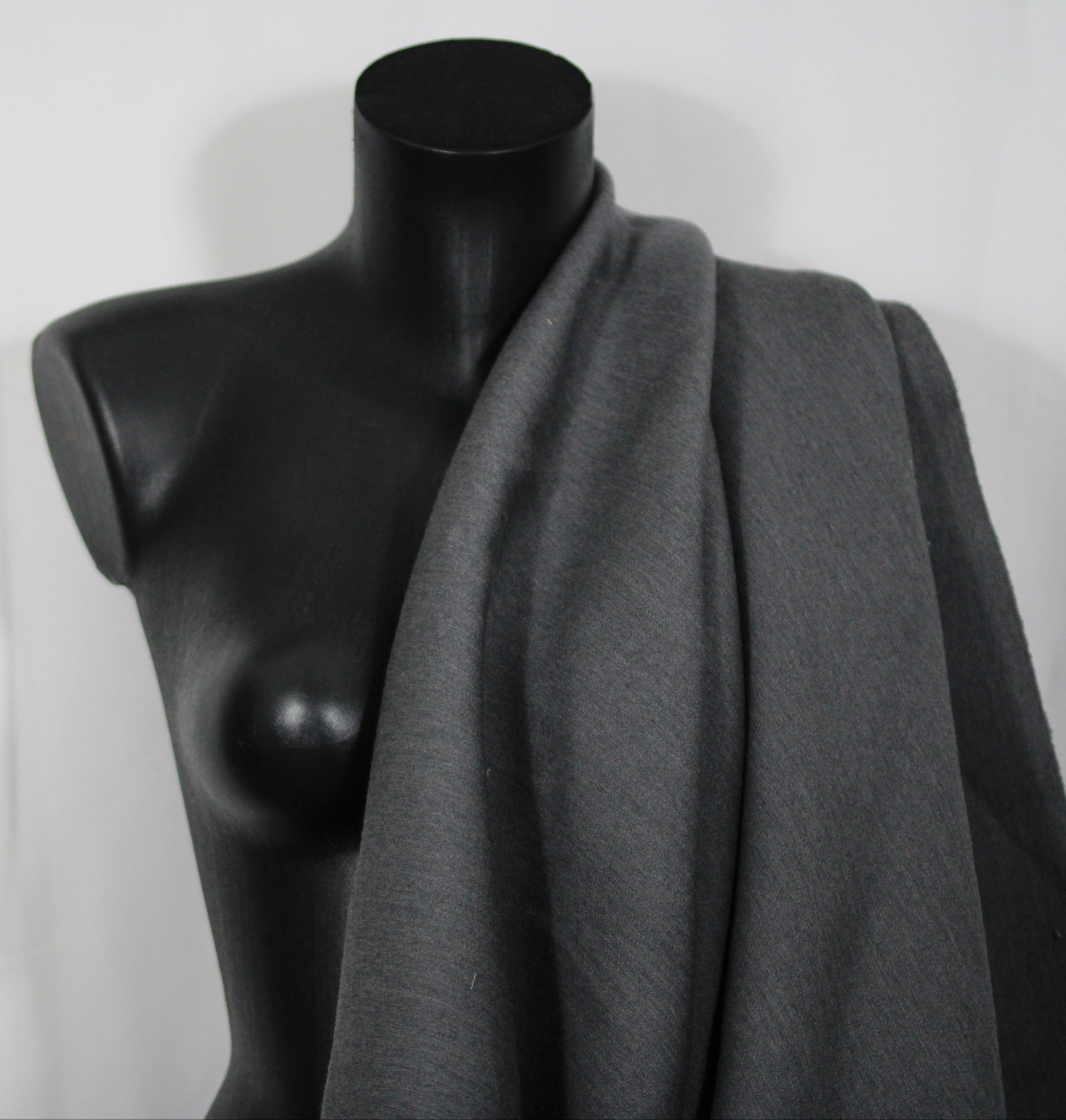Tissu double gabardine laine - gris - photo 3/4 | So Tissus