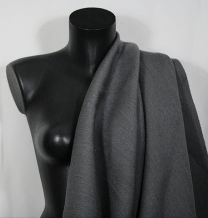 Tissu double gabardine laine - gris - photo 3/4 | So Tissus