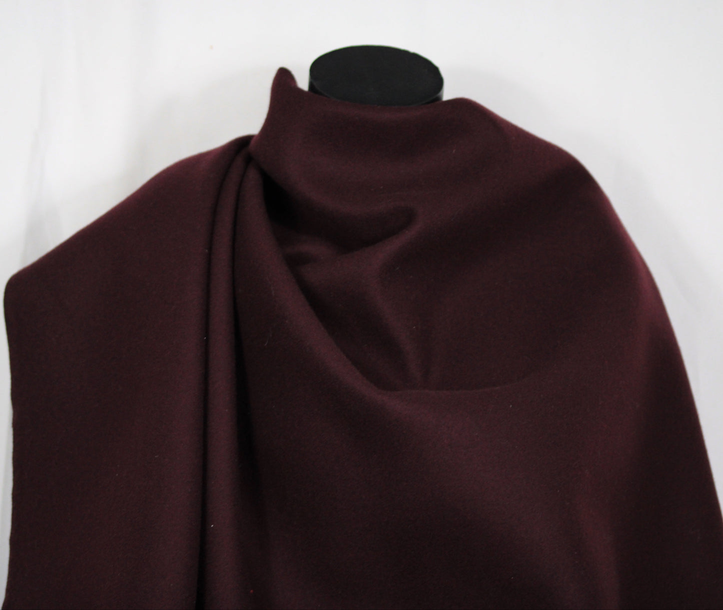 Tissu laine contrecollé -prune - photo 3/4 | So Tissus