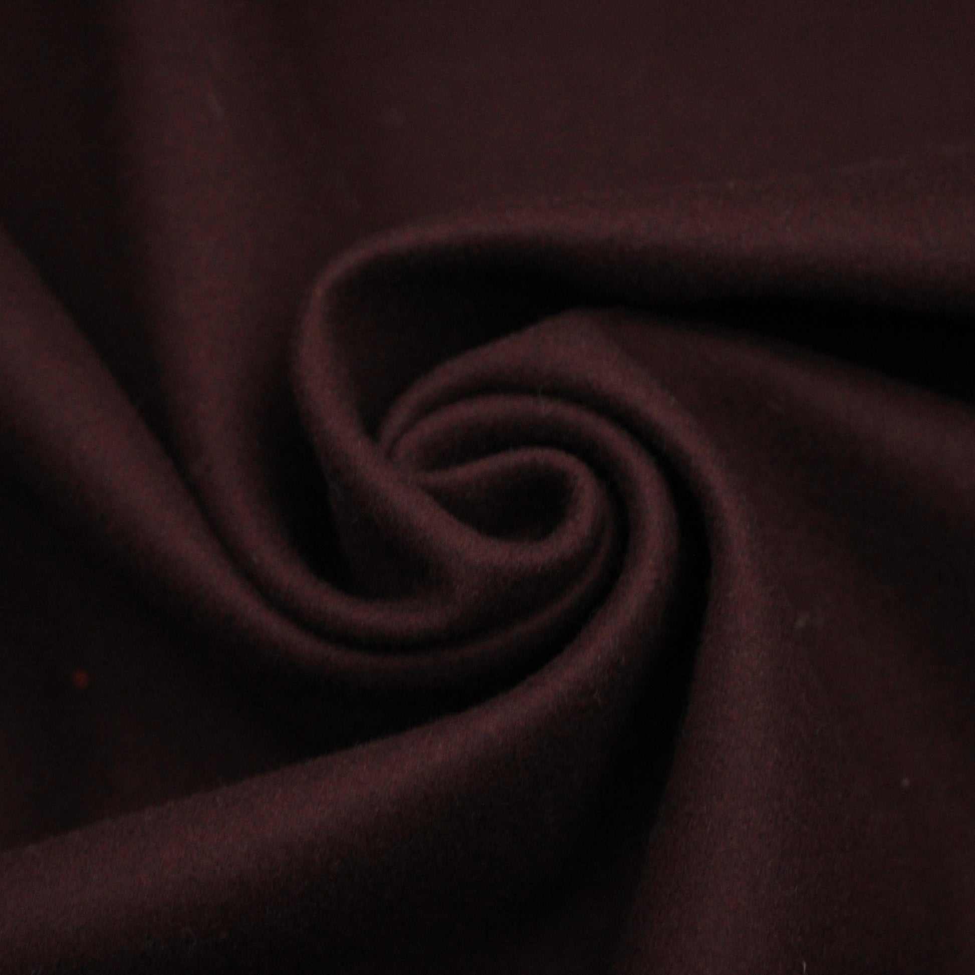 Tissu laine contrecollé -prune - photo 1/4 | So Tissus