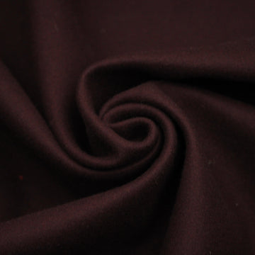 Tissu laine contrecollé -prune