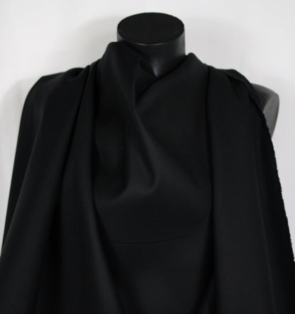 Tissu gabardine de coton prestige stretch - noir - photo 3/4 | So Tissus