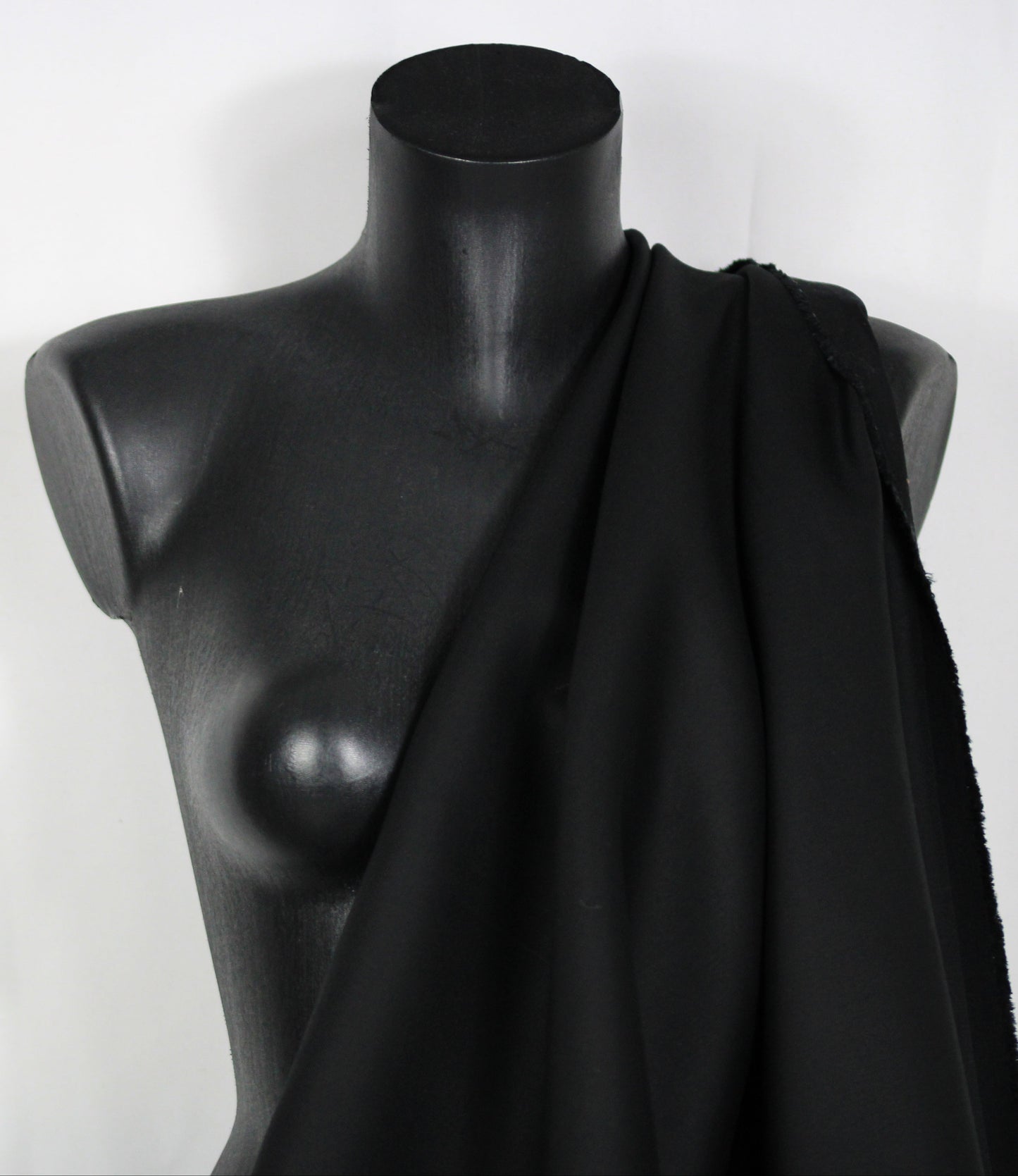 Tissu gabardine de coton prestige stretch - noir - photo 4/4 | So Tissus
