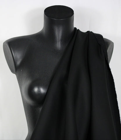 Tissu gabardine de coton prestige stretch - noir - photo 4/4 | So Tissus