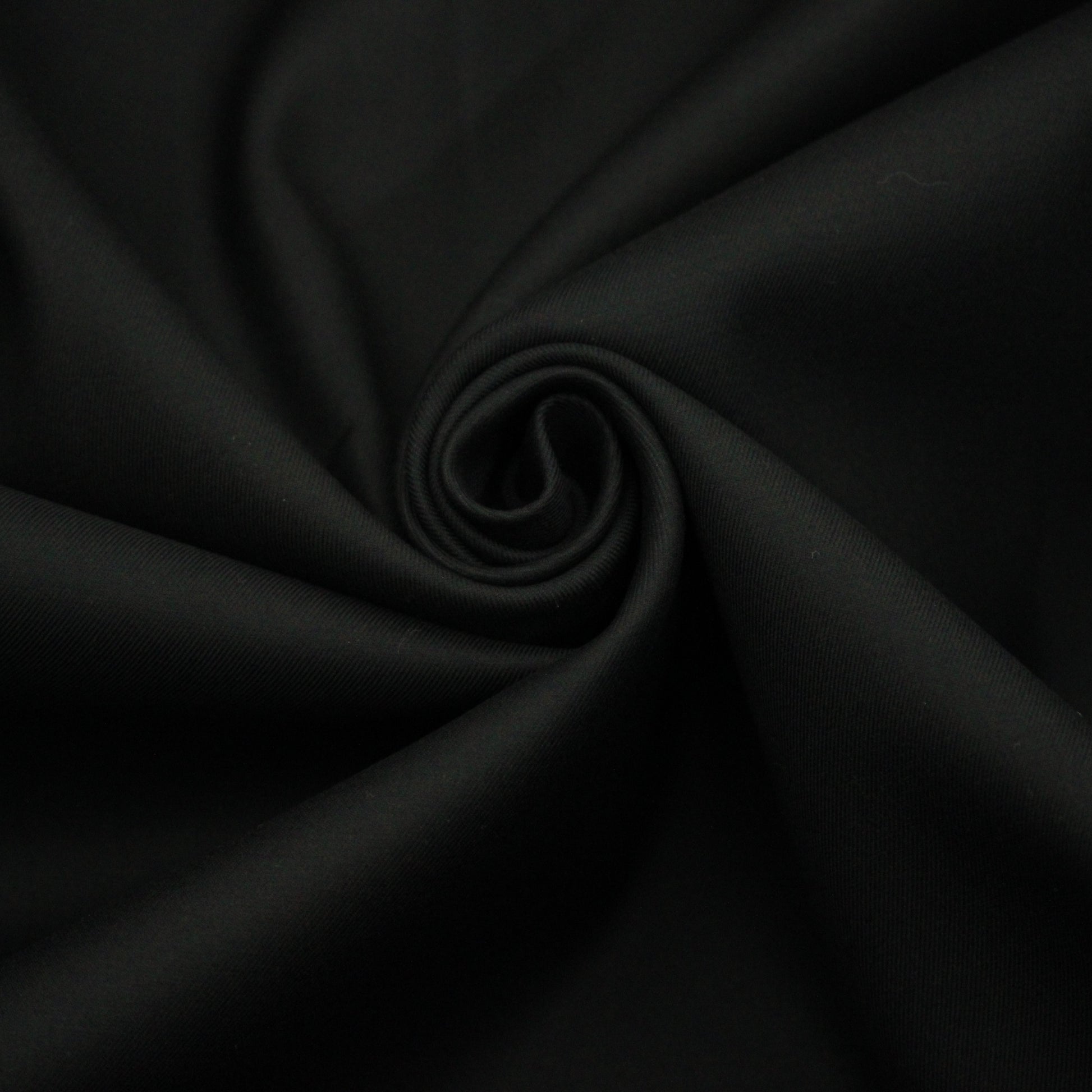 Tissu gabardine de coton prestige stretch - noir - photo 1/4 | So Tissus