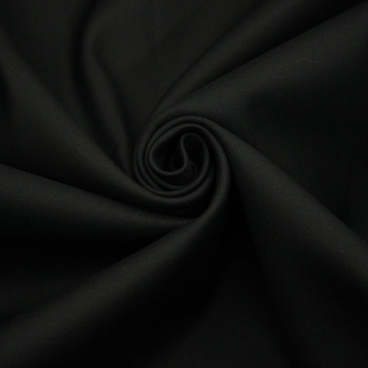 Tissu gabardine de coton prestige stretch - noir - photo 1/4 | So Tissus