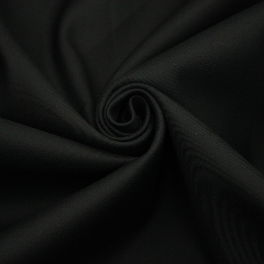 Tissu gabardine de coton prestige stretch - noir