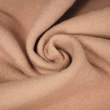 Tissu Drap de laine bouillie - rose pâle