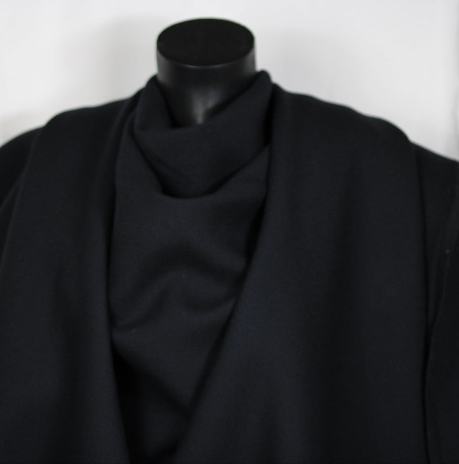 Tissu double crêpe de laine - bleu marine foncé