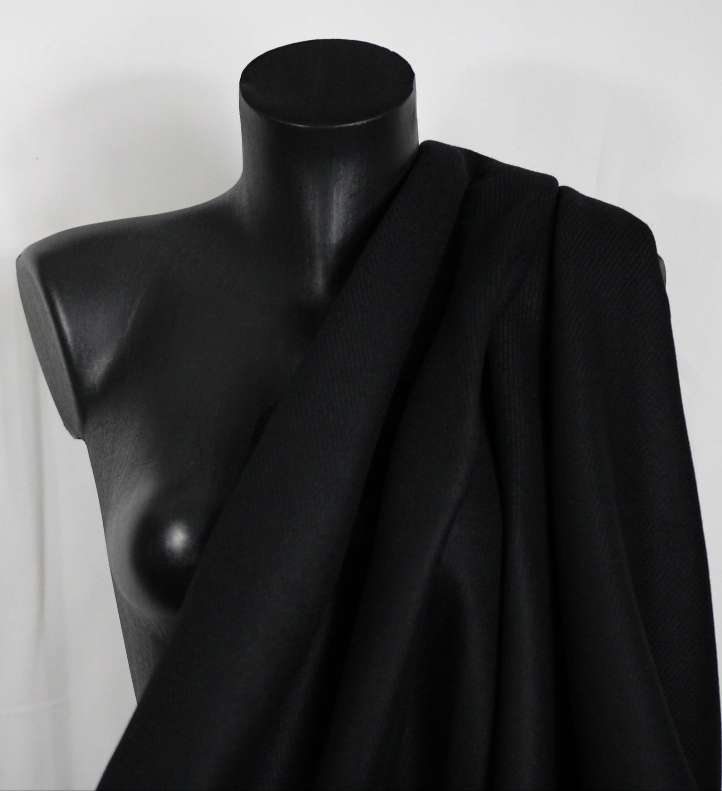 Tissu drap de laine - noir - photo 3/4 | So Tissus