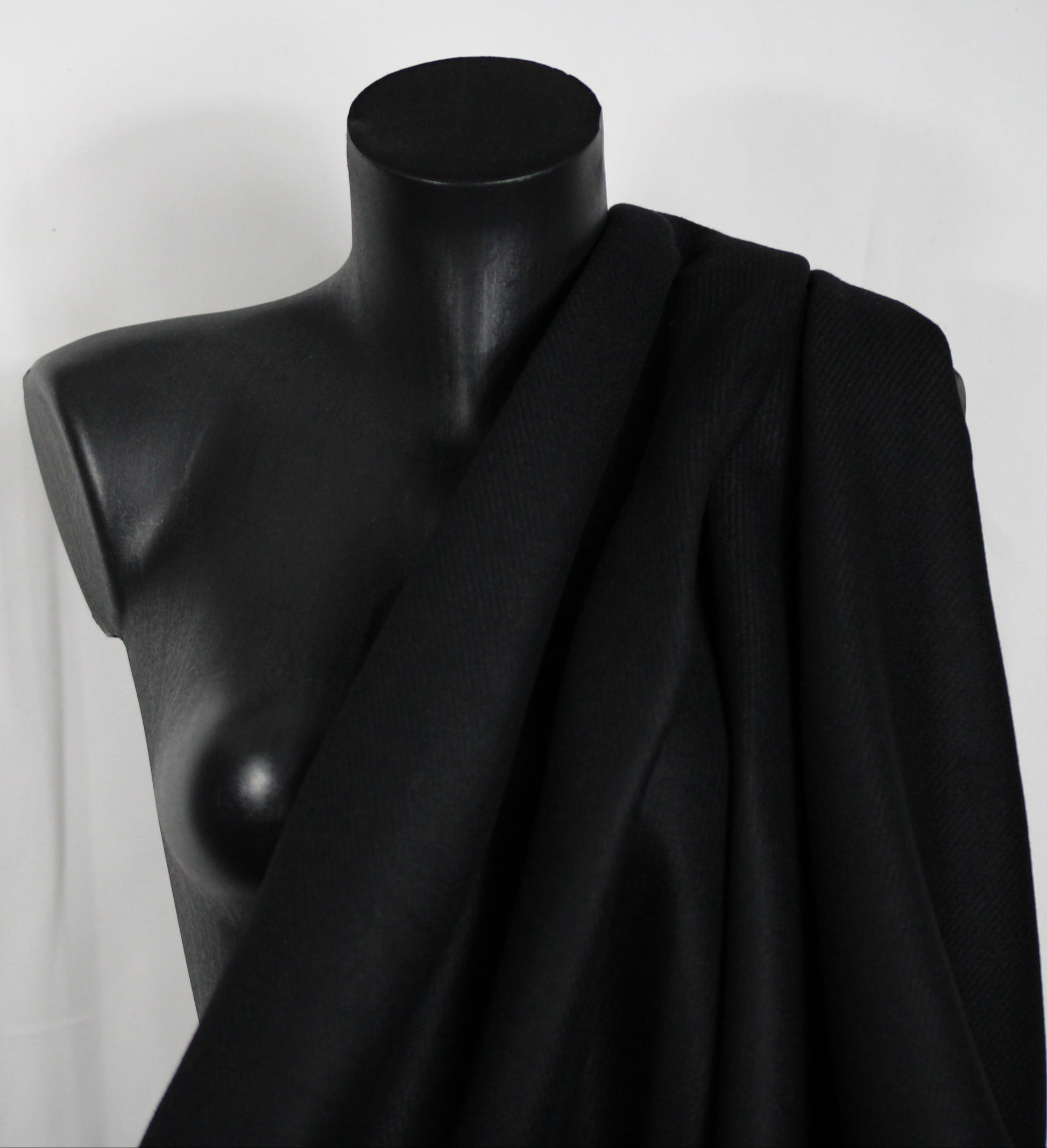 Tissu drap de laine - noir - photo 3/4 | So Tissus