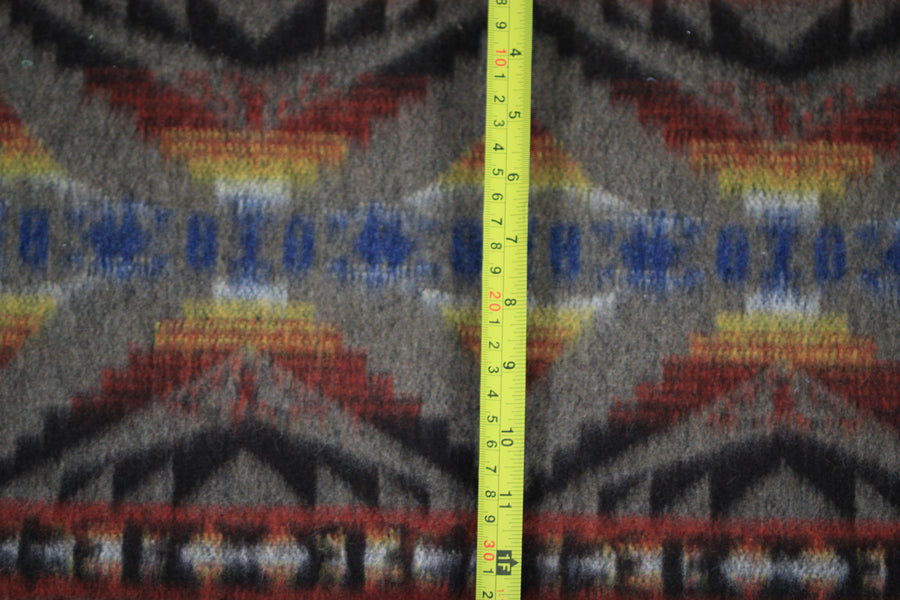 Tissu lainage duveteux - motif ikat