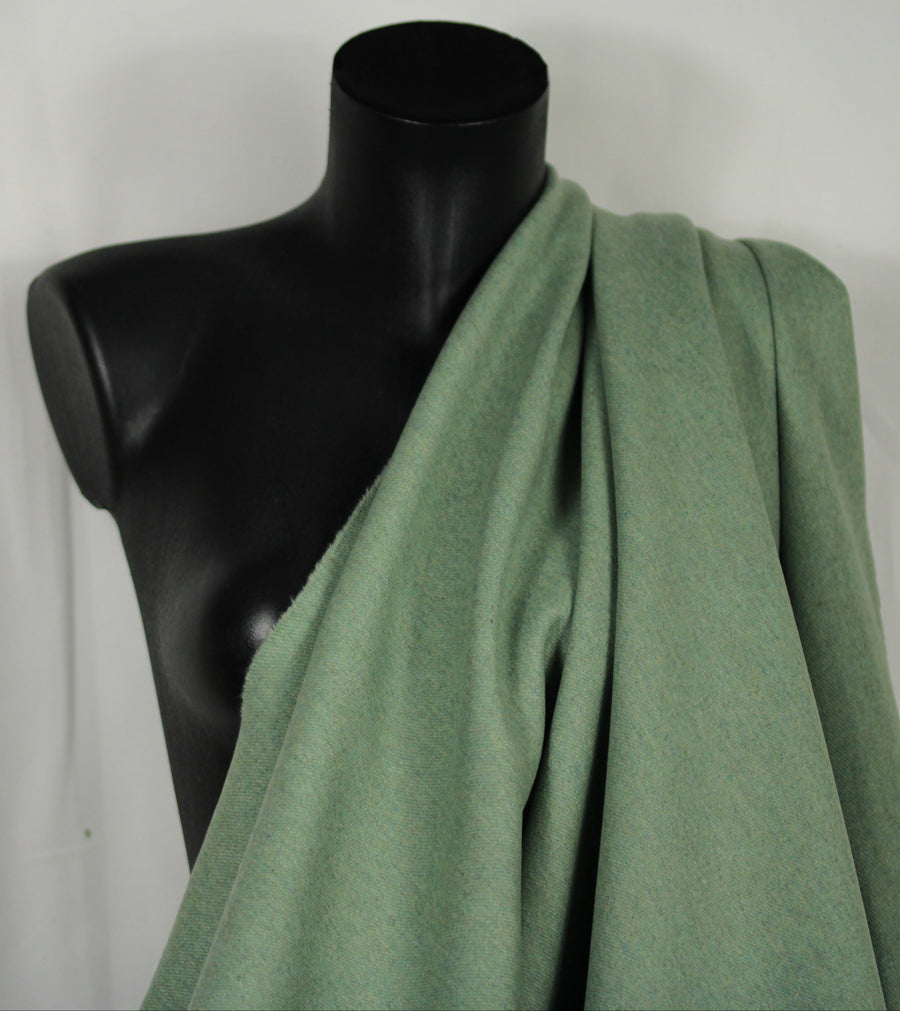 Tissu lainage - ton vert celadon