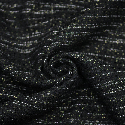 Tissu tweed lurex - ton noir - photo 1/4 | So Tissus