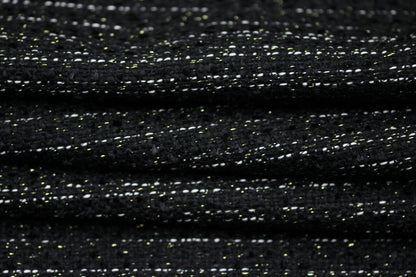 Tissu tweed lurex - ton noir - photo 2/4 | So Tissus