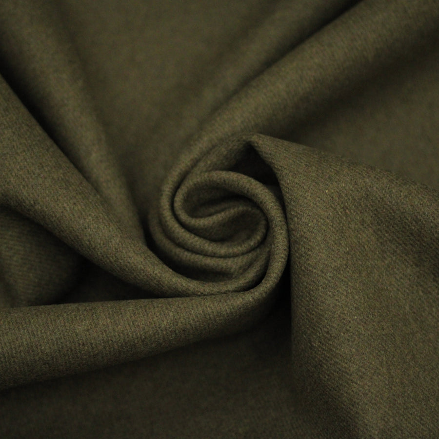 Tissu lainage - ton kaki