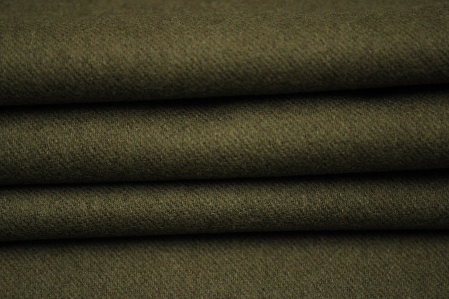 Tissu lainage - ton kaki