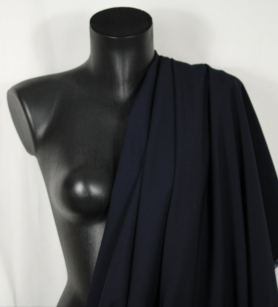 Tissu effet laine froide - bleu marine