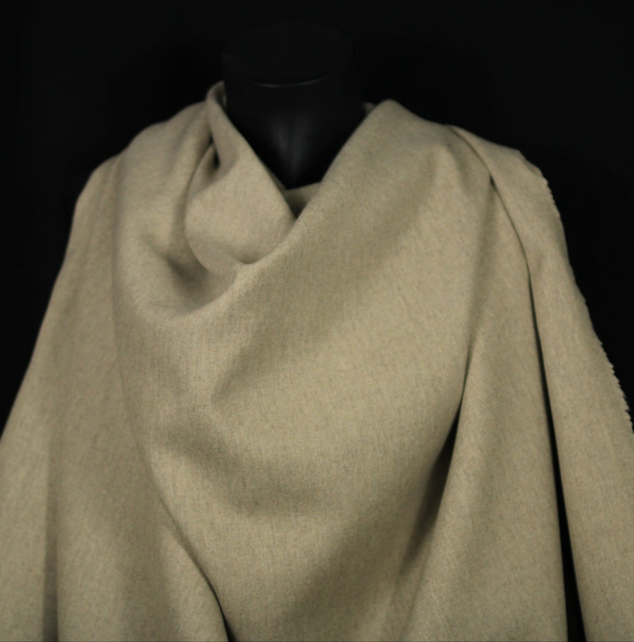 Tissu lainage - ton greige