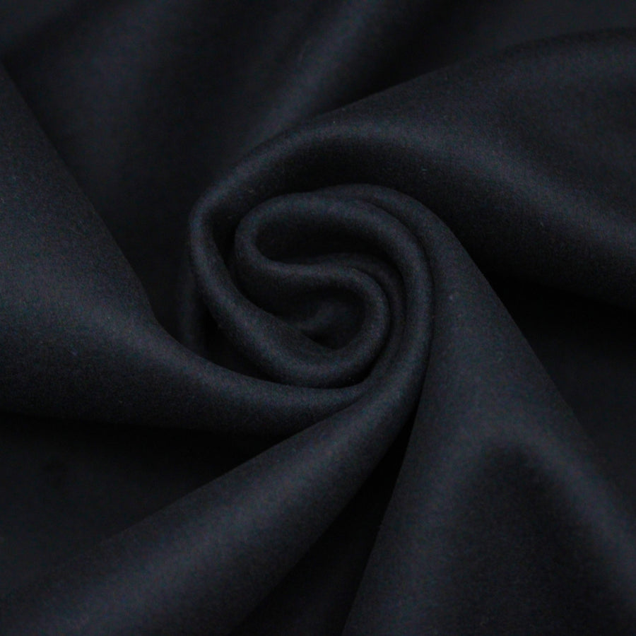 Tissu drap de laine caban - bleu marine