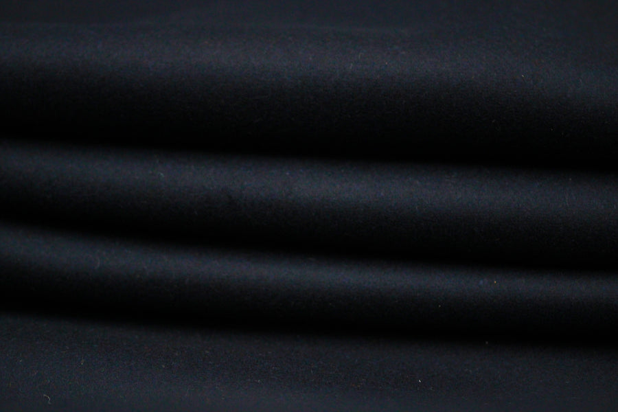 Tissu drap de laine caban - bleu marine