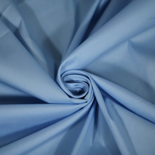 Tissu popeline de coton stretch - bleu ciel - photo 1/4 | So Tissus