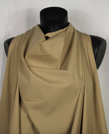 Tissu popeline de coton stretch - beige - photo 3/4 | So Tissus