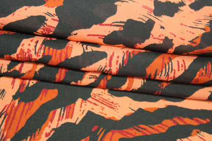 Tissu viscose - grand imprimé leopard - ton orange - photo 2/4 | So Tissus