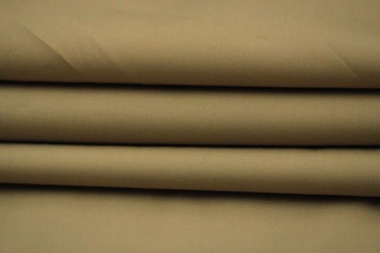Tissu popeline de coton stretch - beige - photo 2/4 | So Tissus