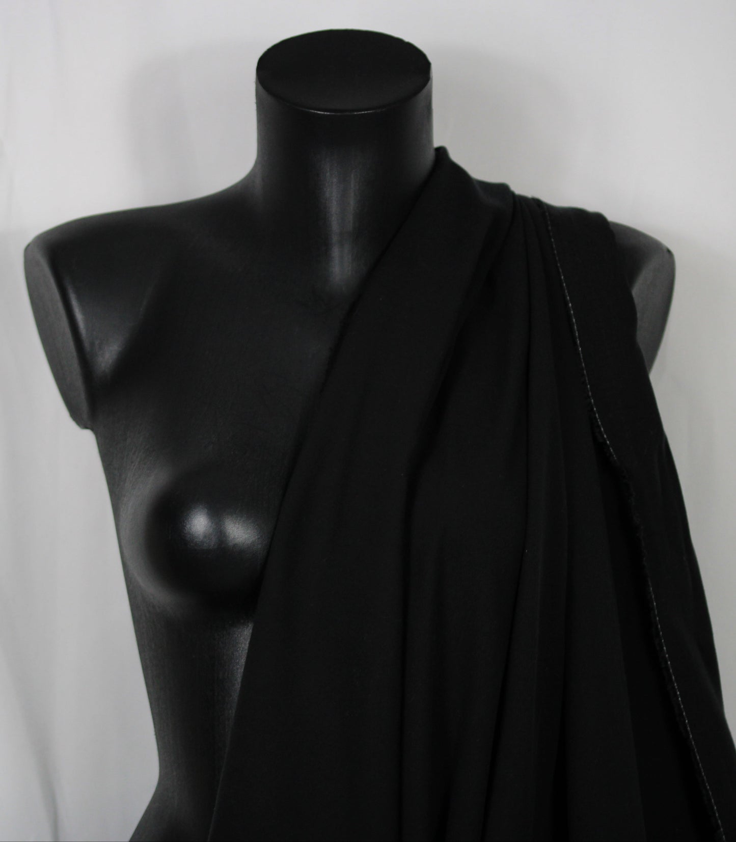 Tissu twill tencel - noir - photo 3/4 | So Tissus