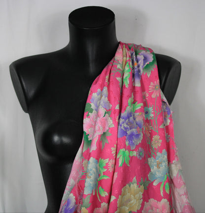 Tissu viscose - imprimé fleuri  - fuschia - photo 3/4 | So Tissus