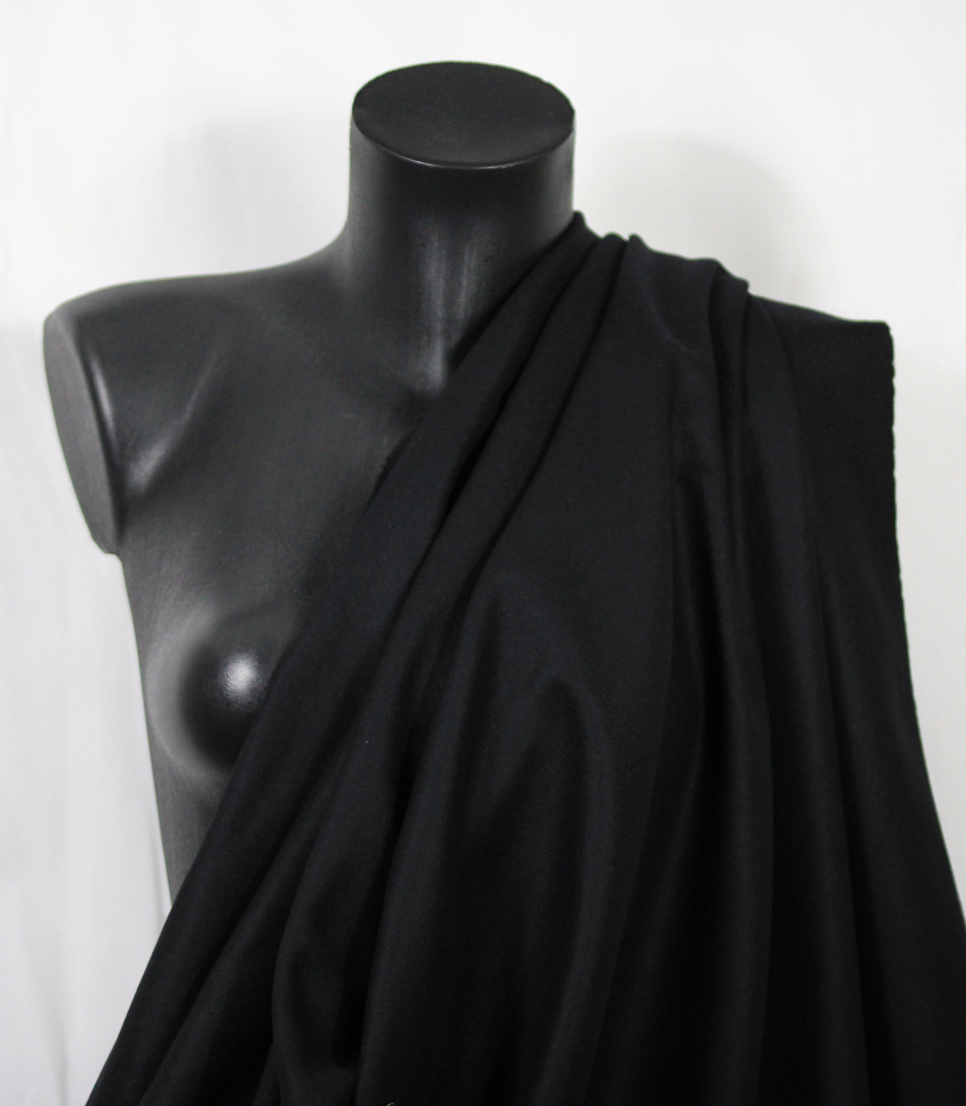 Tissu drap de laine et cachemire - noir - photo 4/4 | So Tissus