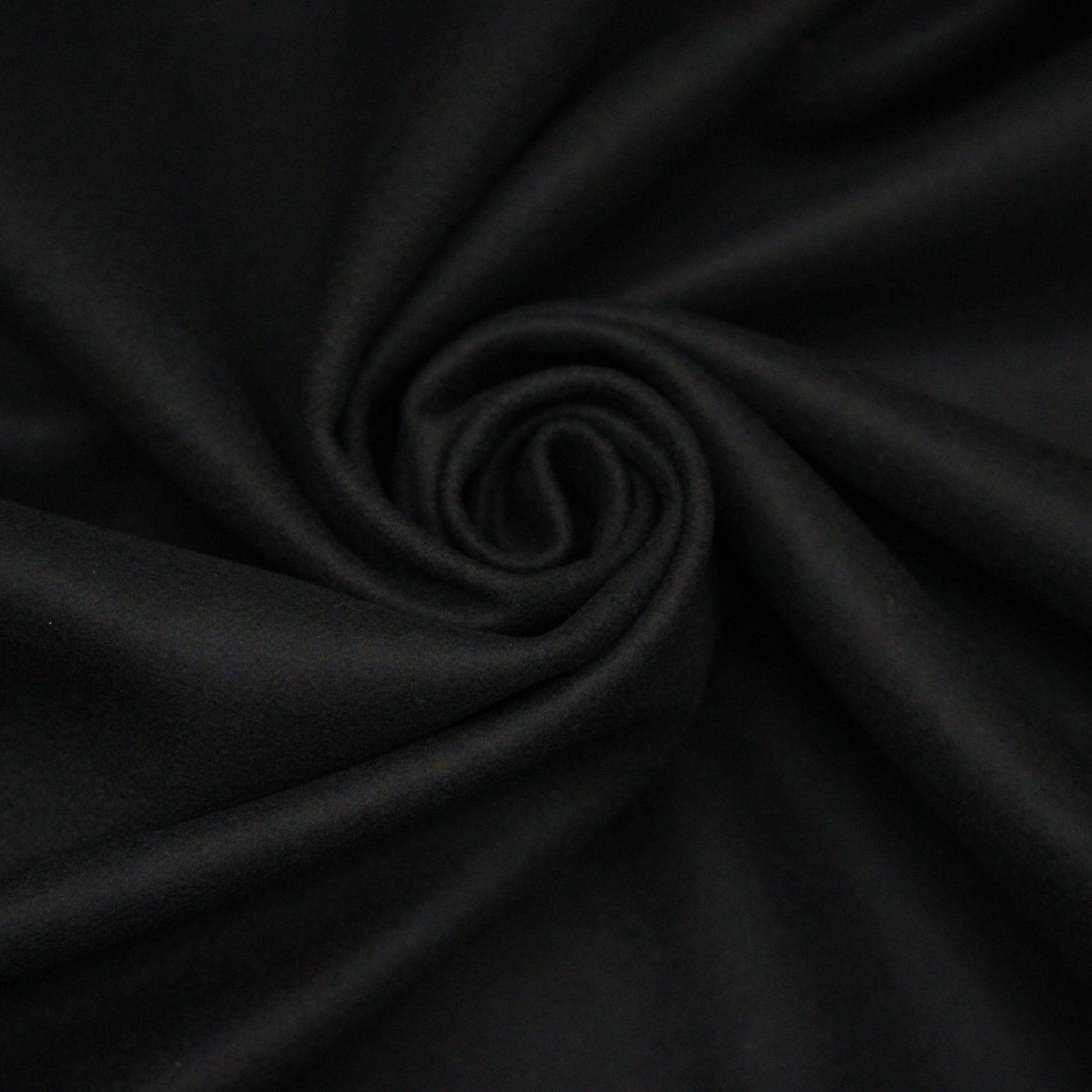 Tissu drap de laine et cachemire - noir - photo 1/4 | So Tissus