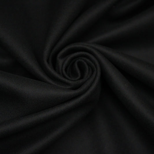 Tissu drap de laine et cachemire - noir - photo 1/4 | So Tissus