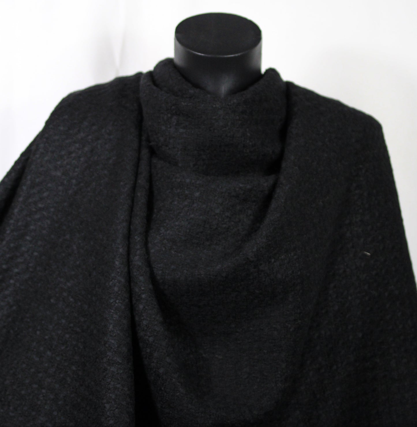 Tissu - tweed de laine - noir - photo 4/4 | So Tissus