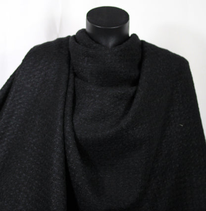 Tissu - tweed de laine - noir - photo 4/4 | So Tissus