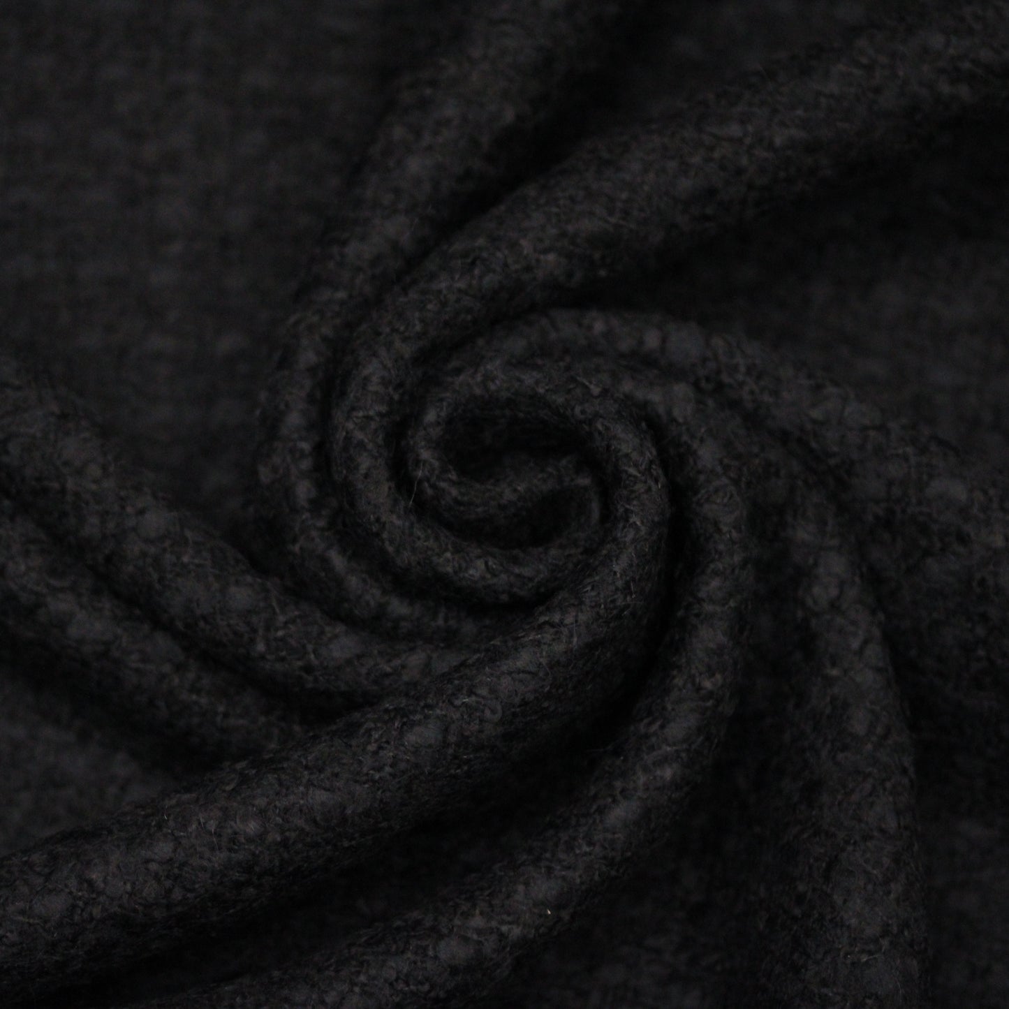 Tissu - tweed de laine - noir - photo 1/4 | So Tissus